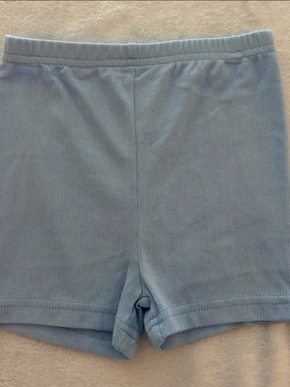 Toddler Light Blue Soft Knit Pajama Shorts